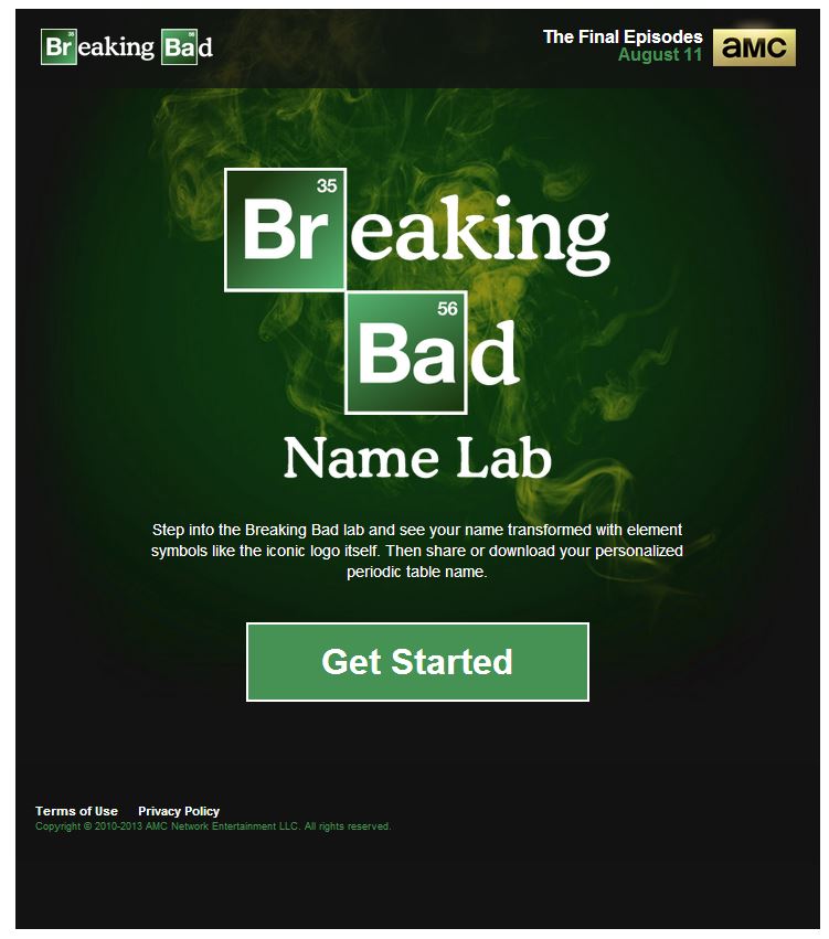 breaking bad periodic table letters